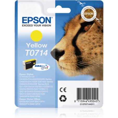 Epson T0714 Guépard - jaune - originale - cartouche d'encre