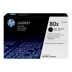 HP 80X - Pack de 2 - à rendement élevé - noire - original - toner