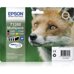 Epson T1285 Renard - Pack de 4 - noire, cyan, magenta, jaune - original - cartouche d'encre