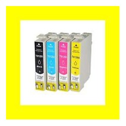 Cartouche d'encre équivalent à Epson T1285 Multipack Pack de 4 Noir, Jaune, Cyan, Magenta