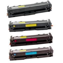 Compatible HP 207X Pack de 4 Couleurs - Toner HP Color Laserjet Pro MFP M283fdw M283fdn M282nw M255dw cartouche encre AVEC PUCE