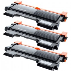 Toner équivalent à Brother TN2220 Pack de 3 Noir