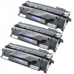 Toner équivalent à HP 05A Pack de 3 Noir