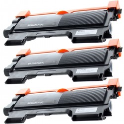 Toner équivalent à Brother TN2210 Pack de 3 Noir