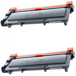 Toner équivalent à Brother TN2310 Pack de 2 Noir