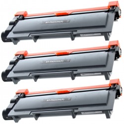 Toner équivalent à Brother TN2310 Pack de 3 Noir