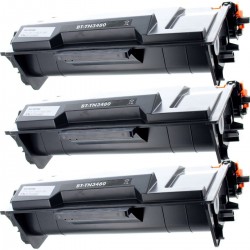 Toner équivalent à Brother TN3430 Pack de 3 Noir