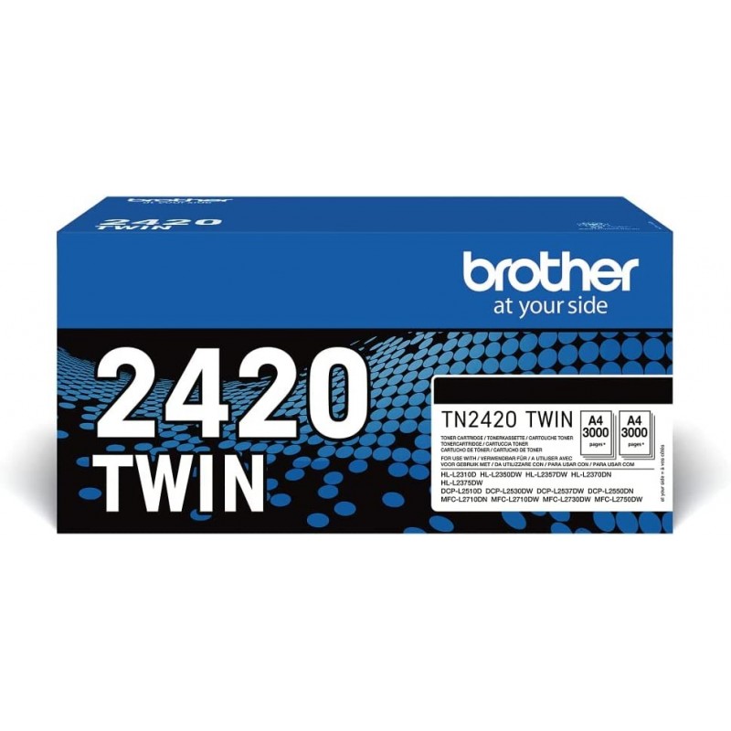 Pack de 2 cartouches de toner compatibles TN2420 pour imprimante BROTHER HL  L2350DW