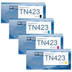 Toner équivalent à Brother Multipack TN423 Pack de 4 Noir, Jaune, Cyan, Magenta