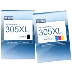 Pack de 2 HP 305XL cartouches d'encre compatibles