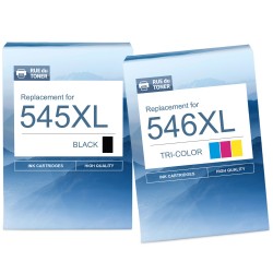 Pack de 2 cartouches imprimantes compatibles Canon PG545XL CL546XL Noir, Couleur