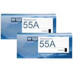 Toner équivalent à HP 55A Pack de 2 Noir