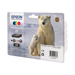 Epson T26 Ours Polaire - Pack de 4 - noire, cyan, magenta, jaune - original - cartouche d'encre