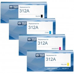 Toner équivalent à HP 312A Pack de 4 4 Couleurs