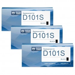 Toner équivalent à Samsung MLT-D101S Pack de 3 Noir