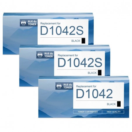 Toner équivalent à Samsung MLT-D1042S Pack de 3 Noir