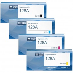 Pack de 4 toners compatibles 128A HP