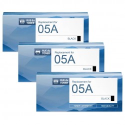 Toner équivalent à HP 05A Pack de 3 Noir