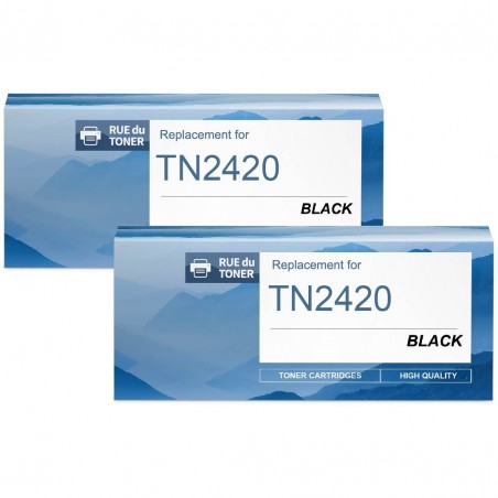 Pack de 2 cartouches compatibles Brother TN2420