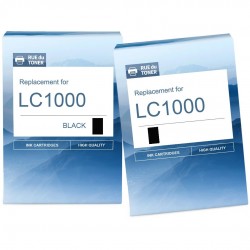 Cartouche d'encre équivalent à Brother LC1000 Pack de 2 Noir