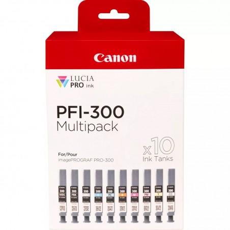 CANON 4192C008 PFI 300 MBK/PBK/CO/GY/R/C/M/Y/PC/PM Cartouche d'encre CANON