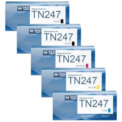 Pack de 5 toners Brother TN247 compatible