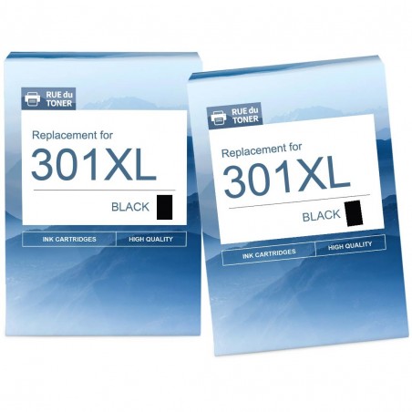 Pack de 2 HP 301XL cartouches d'encre compatibles