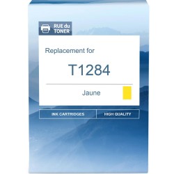 Cartouche d'encre équivalent à Epson Yellow T1284 Capacité standard Jaune