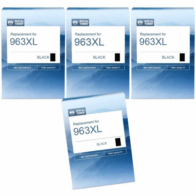 Cartouche compatible HP 963XL - pack de 4 - noir, cyan, magenta