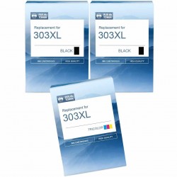 Pack de 3 HP 303XL cartouches d'encre compatibles