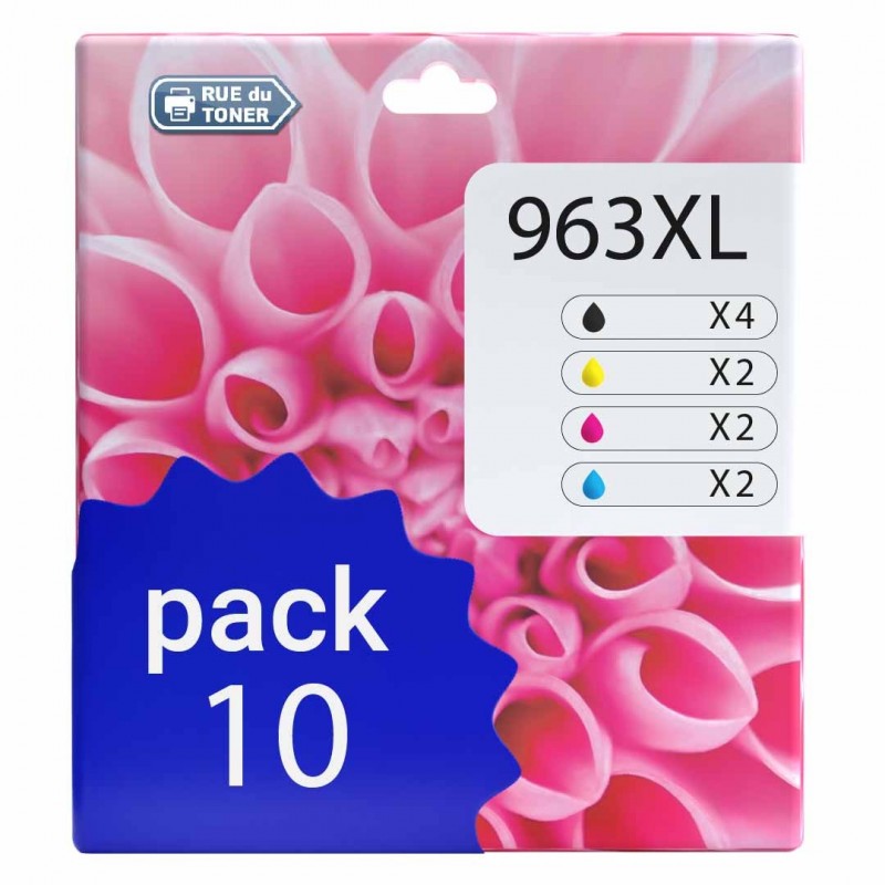 Pack de 4 cartouches d'encre compatibles HP 963XL