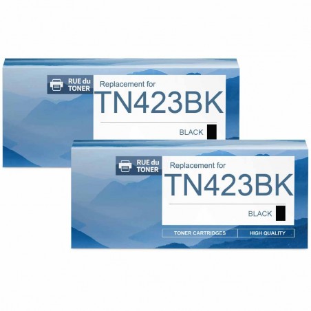 Pack de 2 Brother compatible TN423BK